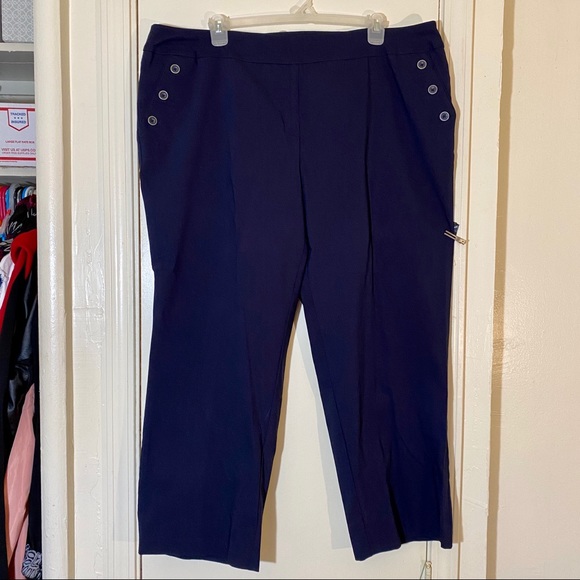 Ashley Stewart Pants - Ashley Stewart Women’s Plus Size Navy Blue Trouser